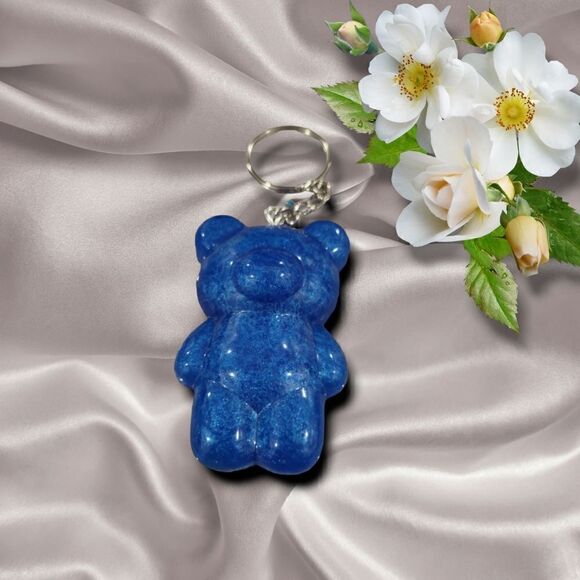 Deep Blue Gummy Bear Keychain(Z220) - Picture 3 of 6